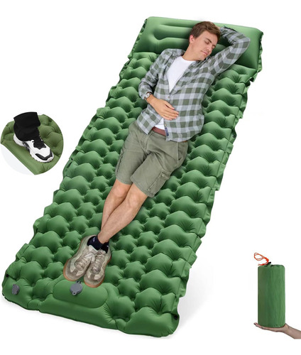 Colchon Inflable Individual Para Acampar Portátil Camping