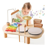 Juguete Musical Xilofono Tambor Montessori Didáctico Madera