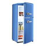 Mini Refrigerador Compacto Con Congelador, Refrigerador Retr