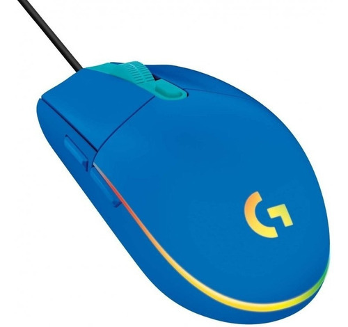 Mouse Logitech G203 Lightsync, Color Celeste