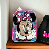 Mochila Rosa Niña Minnie Mouse Disney Diseño De La Tela Liso