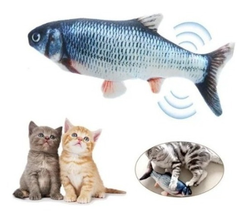 Catnip Toys Peixe Eletrônico Gato Ondulado Peixe Brinquedo