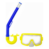 Snorkel Niños C/ Mascara De Buceo Ajustable Infantil Pileta Color Amarillo