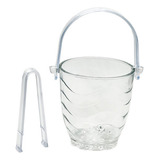 Hielera Frapera Con Pinza Porron Plástico Clear Ice 14,5cm  Color Agua Ice Clear