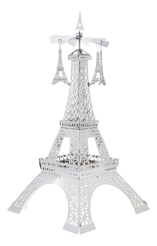 Candelabro Metálico Con Forma De Torre Eiffel