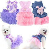 Sebaoyu Vestidos De Perro Para Perros Pequeños Y Niñas, Paqu