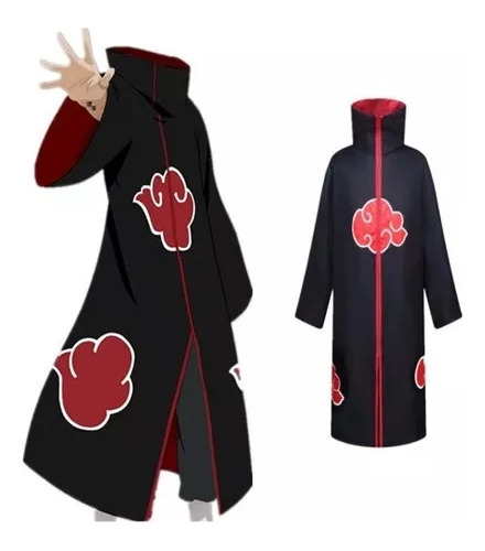 Naruto Akatsuki Organización Ninja Abrigo Capa Cosplay