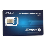 Chip Microchip Telcel 3g 4g Lte Para Cel. Lada Monterrey 81