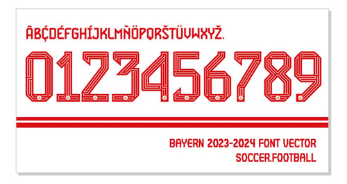 Tipografía Bayern Munich Font 2023-24 Archivo Otf, Ai, Eps.