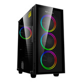 Chasis Gamer Wattana Obruks Wa-ch-3603 Negro + 4 Ventiladore