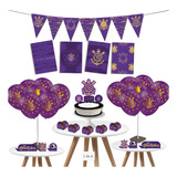 Decoração De Festa Time De Futebol Corinthians Roxo