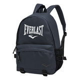 Mochila Portanotebook Everlast Mujer Hombre Eco Cuero Pu Reforzada Varios Bolsillos Cinchas Inferiores 22170 Azul Marino