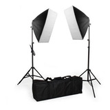 Kit Iluminação Estudio 360w Softbox 50x70cm Tripés Lampada