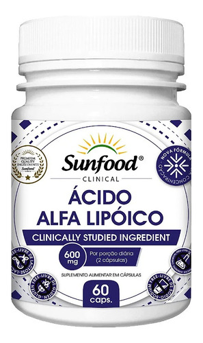 Ácido Alfa Lipóico 600 Mg 60 Cápsulas Sunfood Clinical