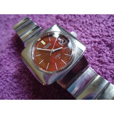 Seiko Red Reloj Automatico Vintage Retro Para Dama Japan