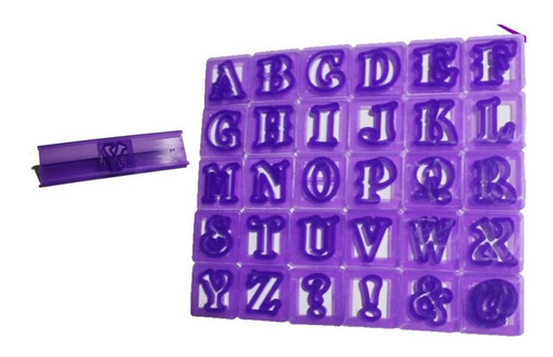 Cortadores Abecedario Letras Para Fondat Pasta Flexible 3 Cm