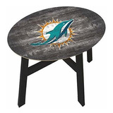 Fan Creations Miami Dolphins Mesa Auxiliar De Madera Envejec