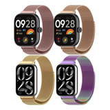 4 Pulsera De Acero For Xiaomi Mi Band 8 Pro / Redmi Watch 4