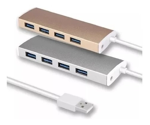 Hub 4 Puertos Usb 3.0 Mac Windows Os Speed Conector A Fuente