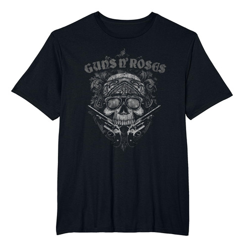 Playera Guns N' Roses Calavera Bandana, Camiseta Rock Urbano