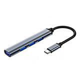 Hub Usb Tipo C Adaptador Convertidor Otg De 4 Puertos  