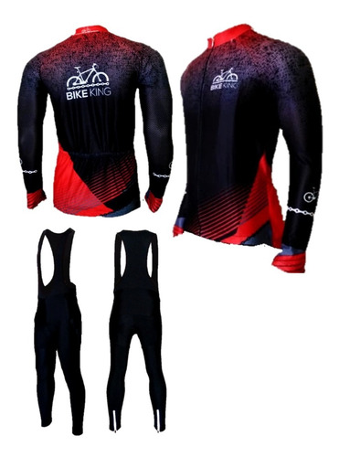 Uniforme Ciclismo Ruta/mtb Jersey Licra Badana Larga Gel 20d