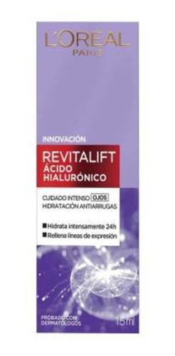 Crema Contorno De Ojos Ácido Hialurónico L'oréal Revit 15 Ml