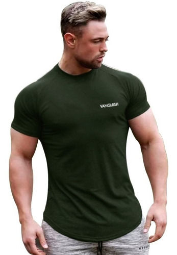 Playera Deportiva Gym Casual Slim Fit Spandex Vanquish A04 M