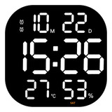 Reloj De Pared Digital Moderno Con Calendario Naranja Y Verd