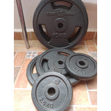 Barra Y Discos Sportfitness 180cm*2.5cm (35 Kg Discos) 