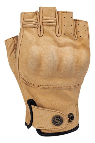 Guantes De Piel Para Moto Con Medio Dedo, Retro, Para Hombre