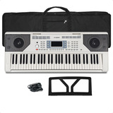 Organo Teclado Sensitivo Usb 5/8 61 Piano Fuente Funda Atril