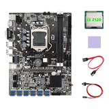 Placa Base B75 Eth Mining De 12 Pcie A Usb+i3 2120 Cpu+conmu