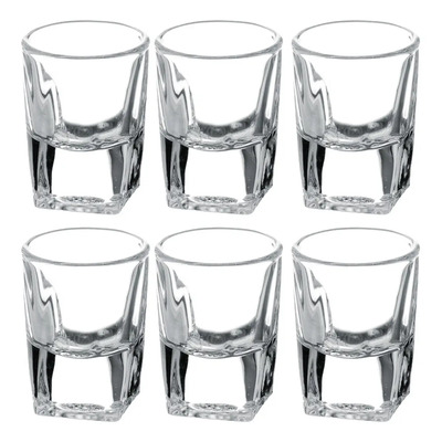 Set 6 Piezas Tequilero De Vidrio Mini Cuadrado 15 Ml | MercadoLibre