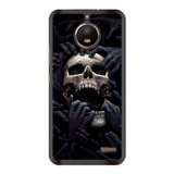 Case Funda Para Motorola Moto E4 Plus Calavera Manos Moda