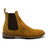 Botín Chelsea Boots Piel Gamuza Color Canela Andre Bocassi