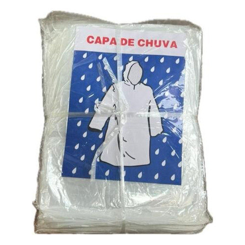 Kit 10 Capas De Chuva Descartável Qualidade Boa Barato Capuz