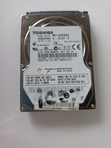 Disco Duro Toshiba 160gb - Garantia