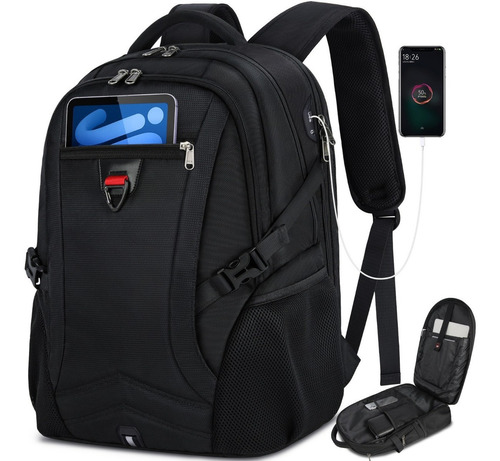 Mochila Viaje Igolumon Ig5591 Color Negro 45l