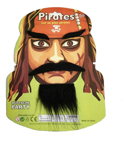 Bigote Barba Cejas Falsos Pirata Señor  Halloween Disfraz 