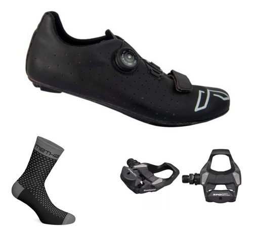 Zapatillas Ruta Metha Tempo + Pedal Shimano + Medias Regalo