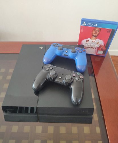 Playstation 4 Ps4 Fat + 2 Controles Tudo Funcionando 500gb