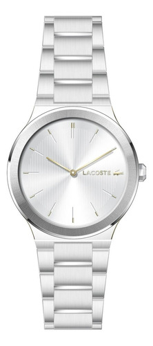 Lacoste Chelsea - Reloj Mujer, Acero Inoxidable, Plateado