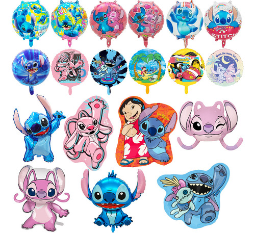 Globos De Película De Aluminio Lilo And Stitch, 50 Unidades