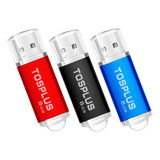 Tosplus Paquete De 3 Unidades Flash Usb 2.0 De 8 Gb De Memor