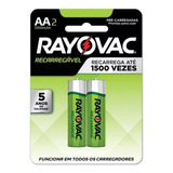 2 Pilhas Aa Recarregavel Rayovac 1350 Mah