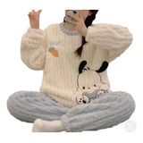 Cómoda Pijama Polar Para Mujer Invierno