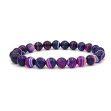 Pulsera Ágata Botswana Morada 8mm Iconic Store