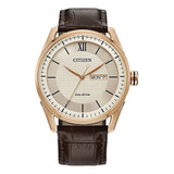 Citizen Classic Dress Champange Dial Aw0082-01a ... Dcmstore Color De La Correa Café Color Del Bisel Oro Rosa