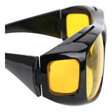Óculos Visão Noturna Dirigir Noite Night Vision Ciclismo Armação Preto Lente Amarelo